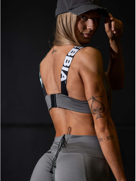Reggiseno sportivo con i lacci N694 GRIGIO NEBBIA 2