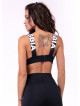 Reggiseno sportivo con i lacci N694 NERO NEBBIA