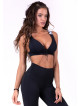 Reggiseno sportivo con i lacci N694 NERO NEBBIA