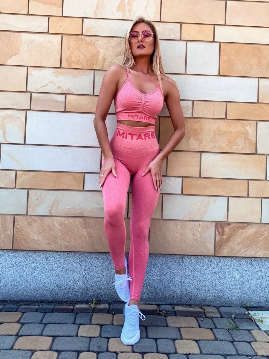 Leggings senza cuciture PUSH UP MAX K001 rosa MITARE