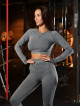 Top corto senza cuciture PUSH UP MAX K084 grigio scuro MITARE