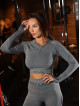 Top corto senza cuciture PUSH UP MAX K084 grigio scuro MITARE