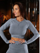 Top corto senza cuciture PUSH UP MAX K084 grigio scuro MITARE