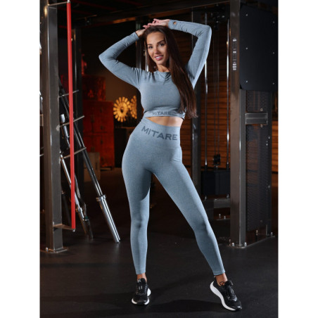 Top corto senza cuciture PUSH UP MAX K084 nero MITARE