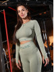 Top corto senza cuciture PUSH UP MAX K084 army green MITARE