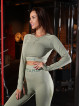 Top corto senza cuciture PUSH UP MAX K084 army green MITARE