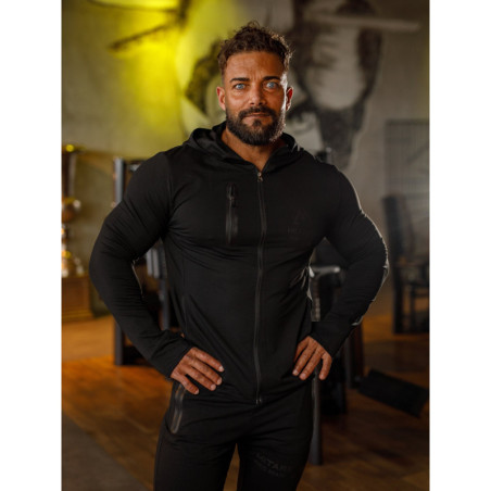 Felpa con cappuccio K085 nero MITARE PRO MAN