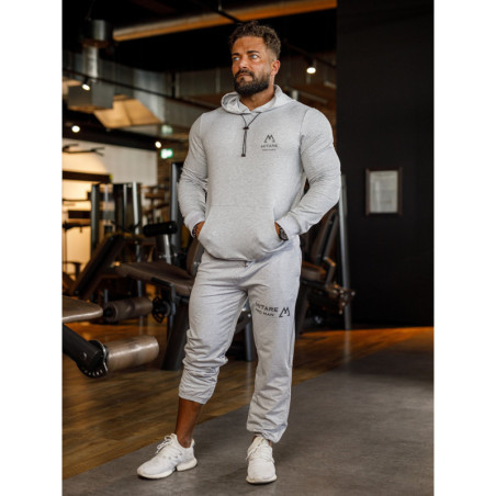 Felpa con cappuccio K088 grigio chiaro MITARE PRO MAN