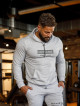 Felpa con cappuccio K103 grigio chiaro MITARE PRO MAN