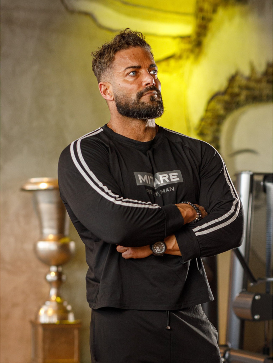 T-shirt manica lunga K090 nera MITARE PRO MAN
