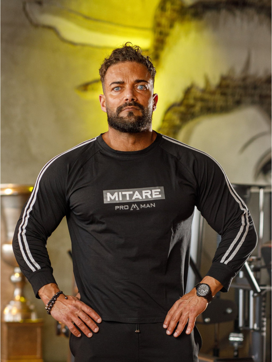 T-shirt manica lunga K090 nera MITARE PRO MAN