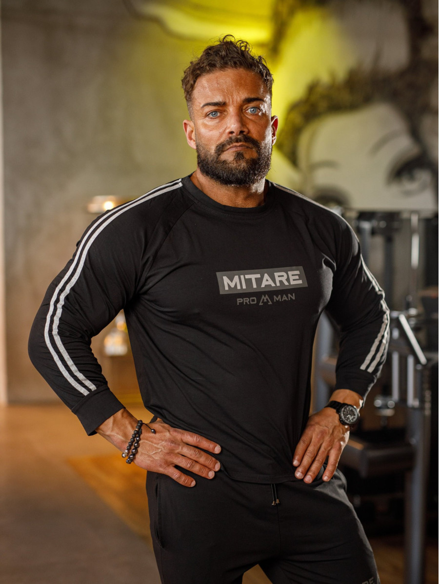 T-shirt manica lunga K090 nera MITARE PRO MAN