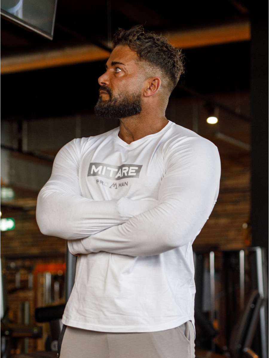 T-shirt manica lunga K094 bianco MITARE PRO MAN