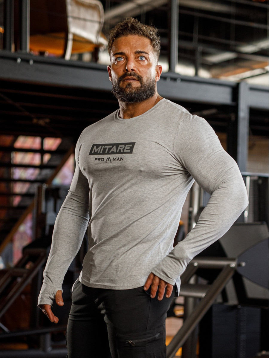 T-shirt manica lunga K094 grigia MITARE PRO MAN