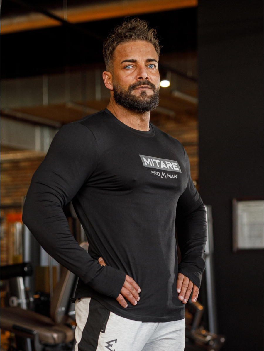 T-shirt manica lunga K094 nero MITARE PRO MAN