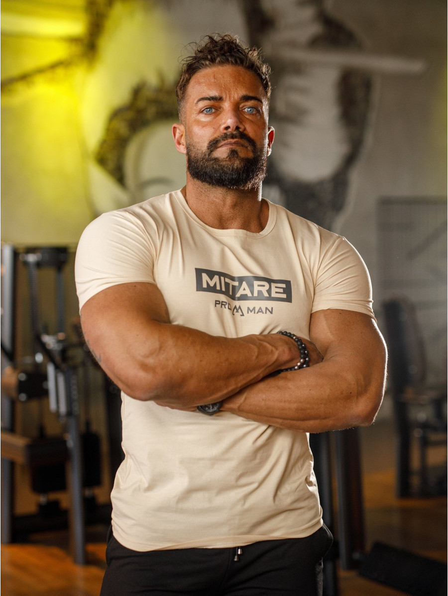 T-shirt K093 beige MITARE PRO MAN