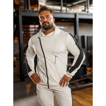 Felpa con cappuccio K097 grigio chiaro MITARE PRO MAN