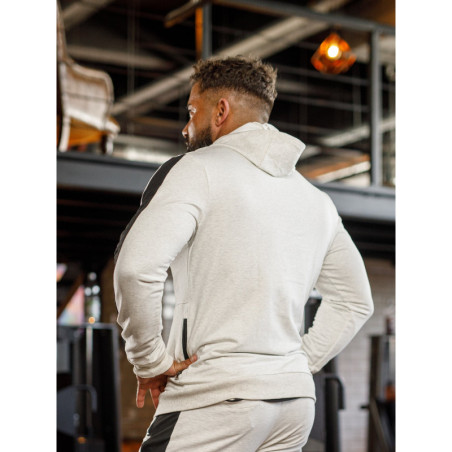 Felpa con cappuccio K097 grigio chiaro MITARE PRO MAN