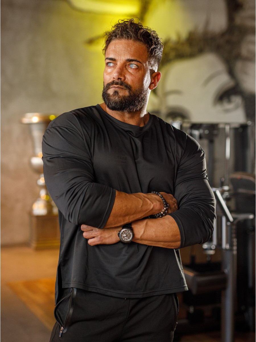 T-shirt manica lunga K101 nero MITARE PRO MAN