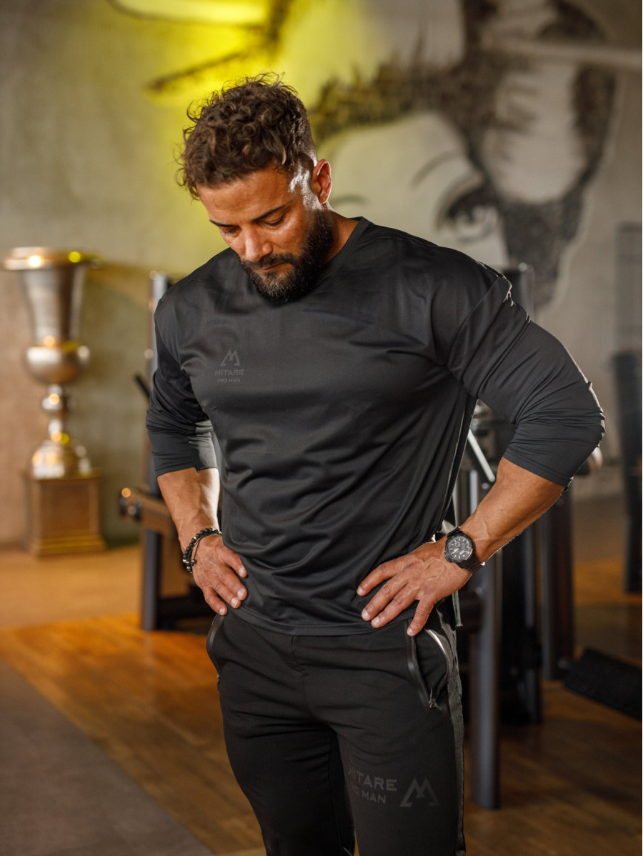 T-shirt manica lunga K101 nero MITARE PRO MAN
