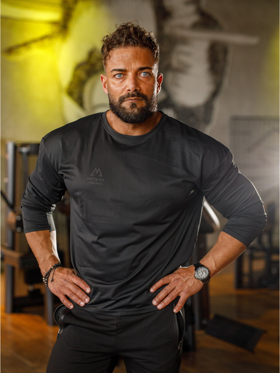 T-shirt manica lunga K101 nero MITARE PRO MAN