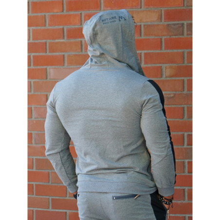 Felpa con cappuccio K097 gris oscuro MITARE PRO MAN