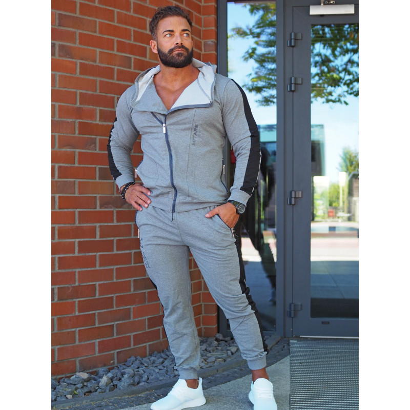 Felpa con cappuccio K097 gris oscuro MITARE PRO MAN