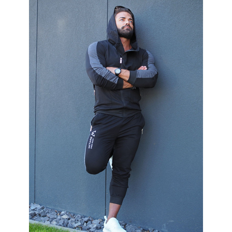 Felpa con cappuccio K097 nero MITARE PRO MAN