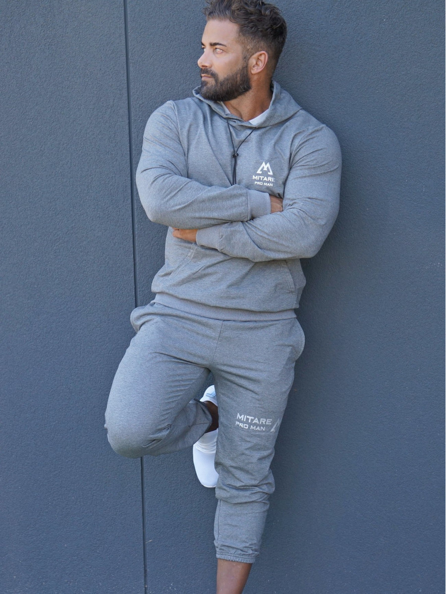 Felpa con cappuccio K088 grigio scuro MITARE PRO MAN