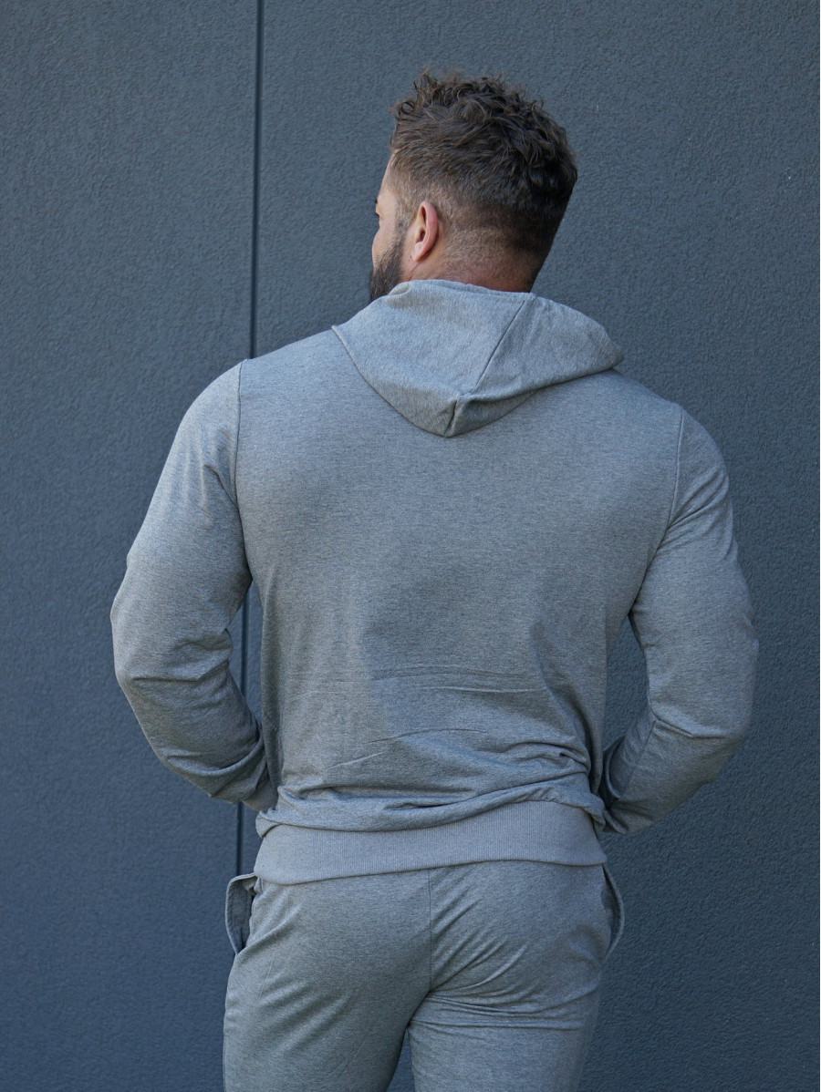 Felpa con cappuccio K088 grigio scuro MITARE PRO MAN