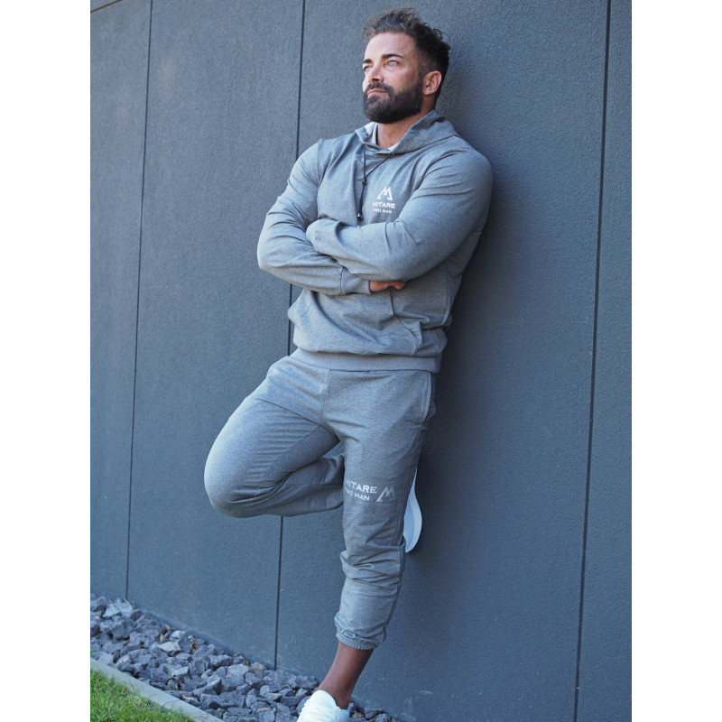 Felpa con cappuccio K088 grigio scuro MITARE PRO MAN