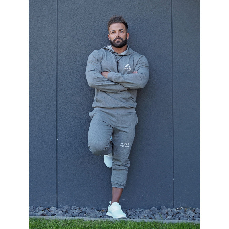 Felpa con cappuccio K088 grigio scuro MITARE PRO MAN