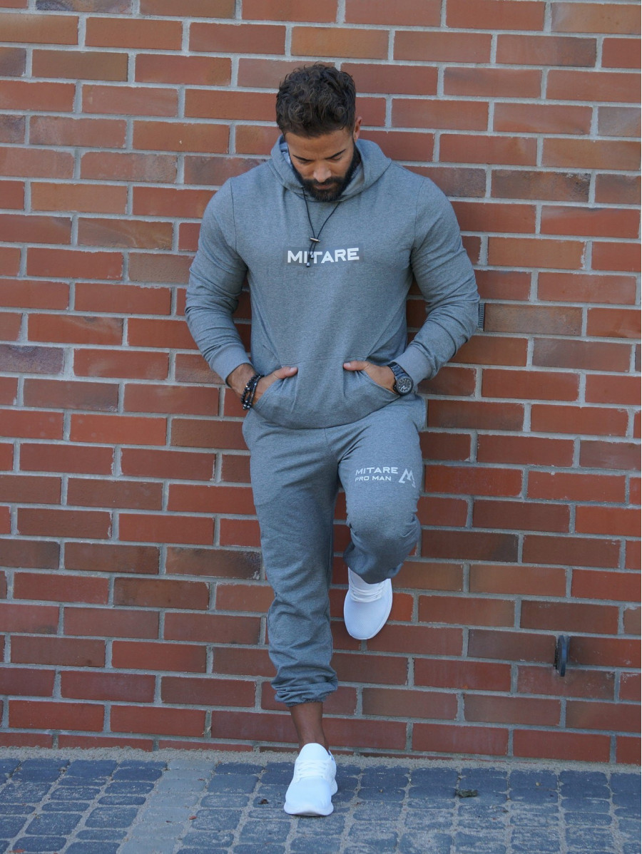 Felpa con cappuccio K103 grigio scuro MITARE PRO MAN