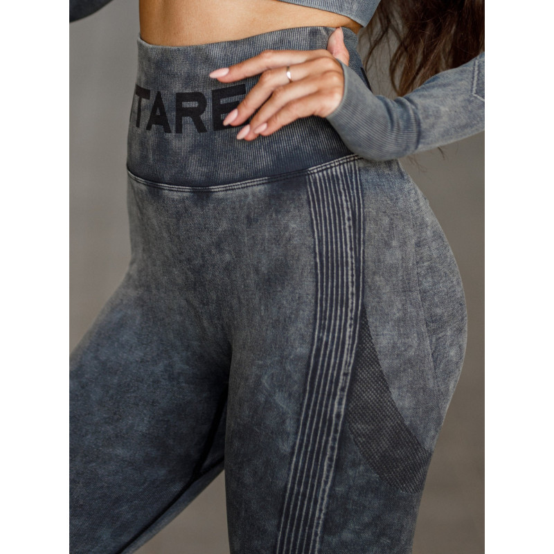 Leggings senza cuciture PUSH UP MAX MARBLE K111 nero MITARE