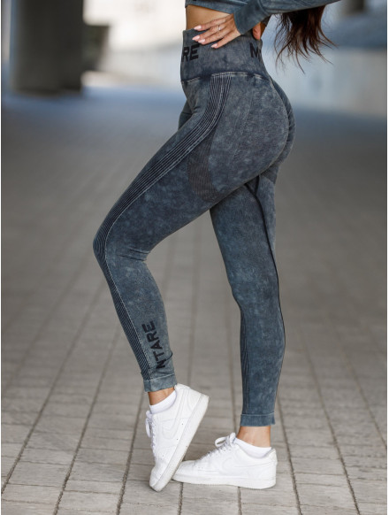 Leggings senza cuciture PUSH UP MAX MARBLE K111 nero MITARE
