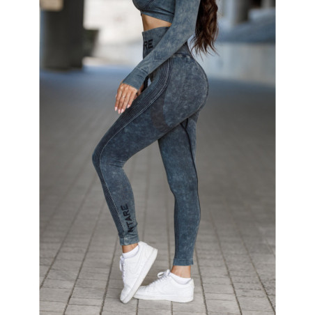Leggings senza cuciture PUSH UP MAX MARBLE K111 nero MITARE