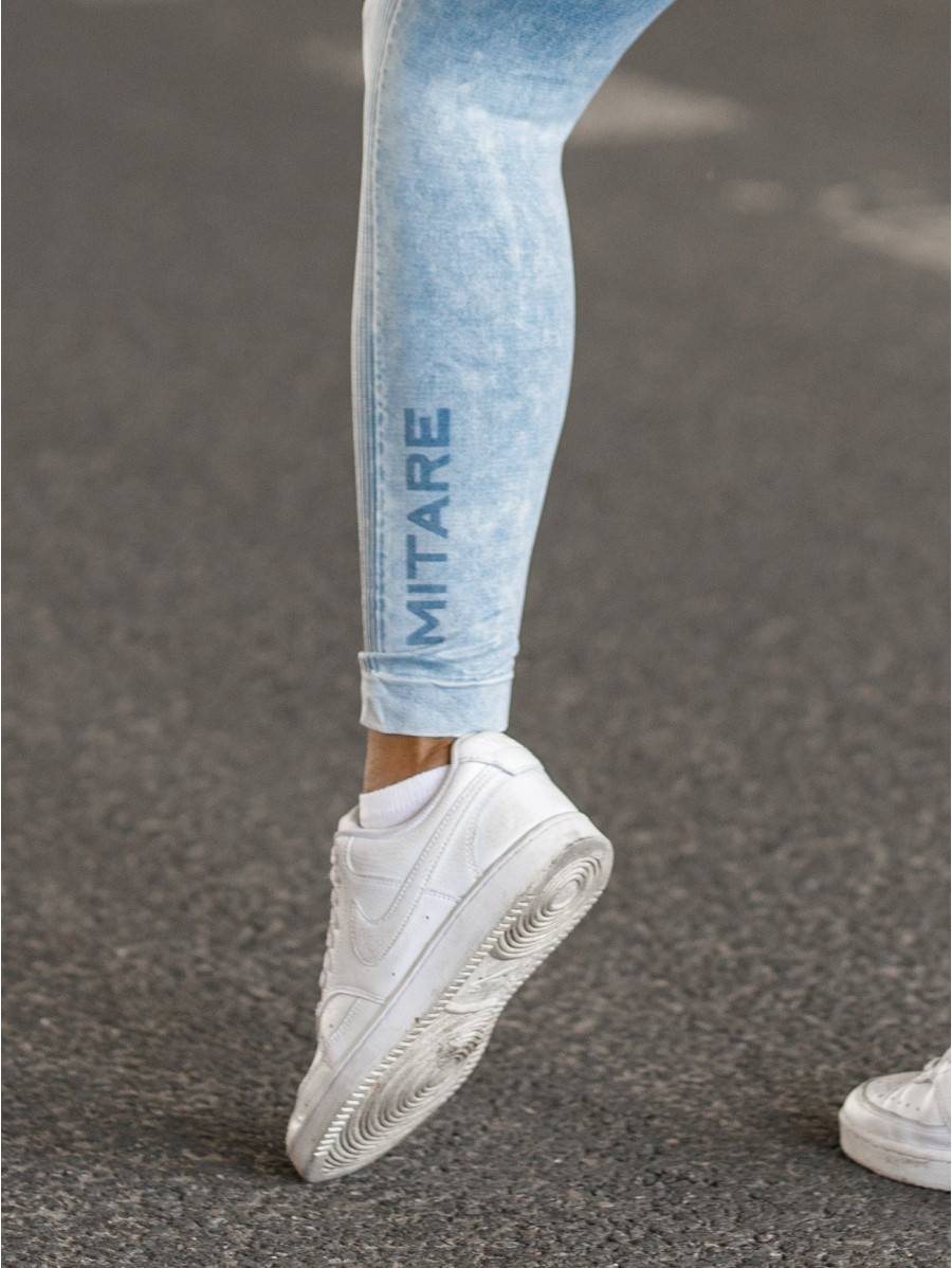 Leggings senza cuciture PUSH UP MAX MARBLE K111 blue jeans MITARE