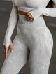 Leggings senza cuciture PUSH UP MAX MARBLE K111 grigio chiaro MITARE