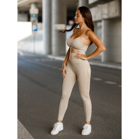 Leggings senza cuciture PUSH UP MAX K001 beige MITARE
