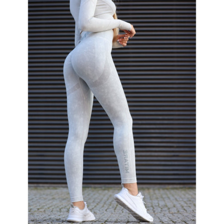Leggings modellanti snellenti PUSH UP MAX MARBLE K111A grigio chiaro MITARE