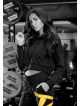WOMEN HEAVY COTTON CROPPED HOODIE MODEL D073 DEDICATED