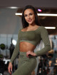 Top corto senza cuciture DREAM K107 verde MITARE