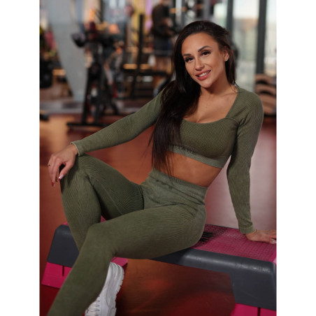 Leggings snellenti modellanti DREAM PUSH UP ANGEL K108A verde MITARE