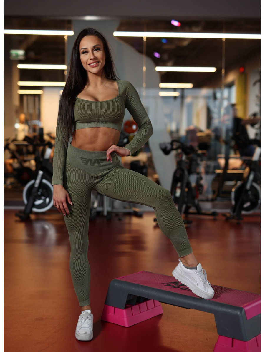 Top corto senza cuciture DREAM K107 verde MITARE