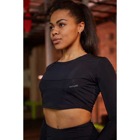 Crop Top manica lunga SWEET K026 nero MITARE