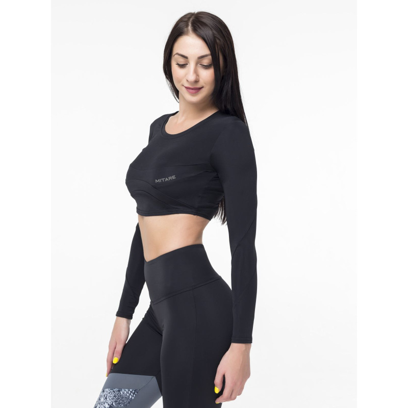 Crop Top manica lunga SWEET K026 nero MITARE