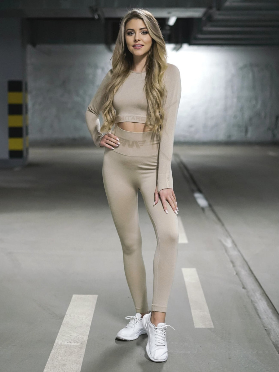 Leggings modellanti snellenti PUSH UP MAX ANGEL K001A beige MITARE