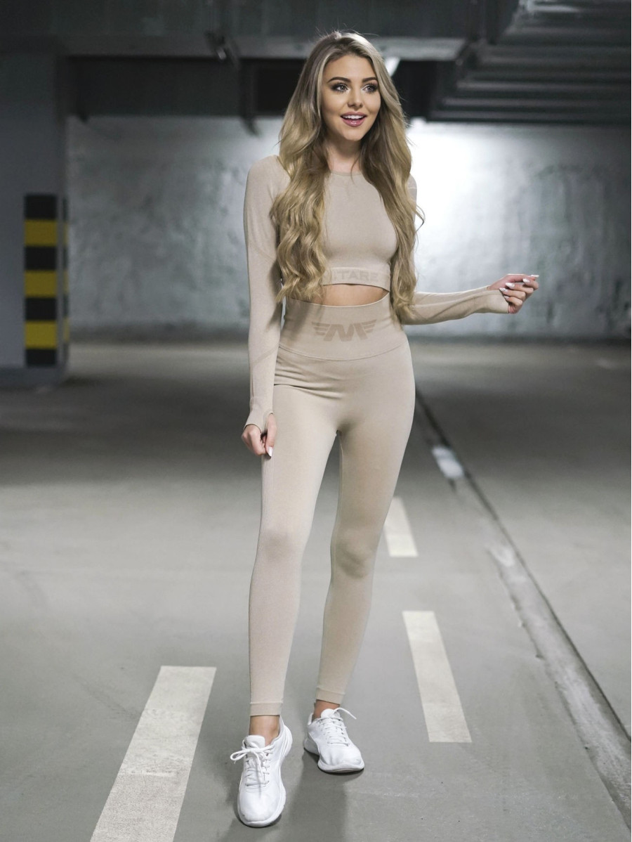 Leggings modellanti snellenti PUSH UP MAX ANGEL K001A beige MITARE