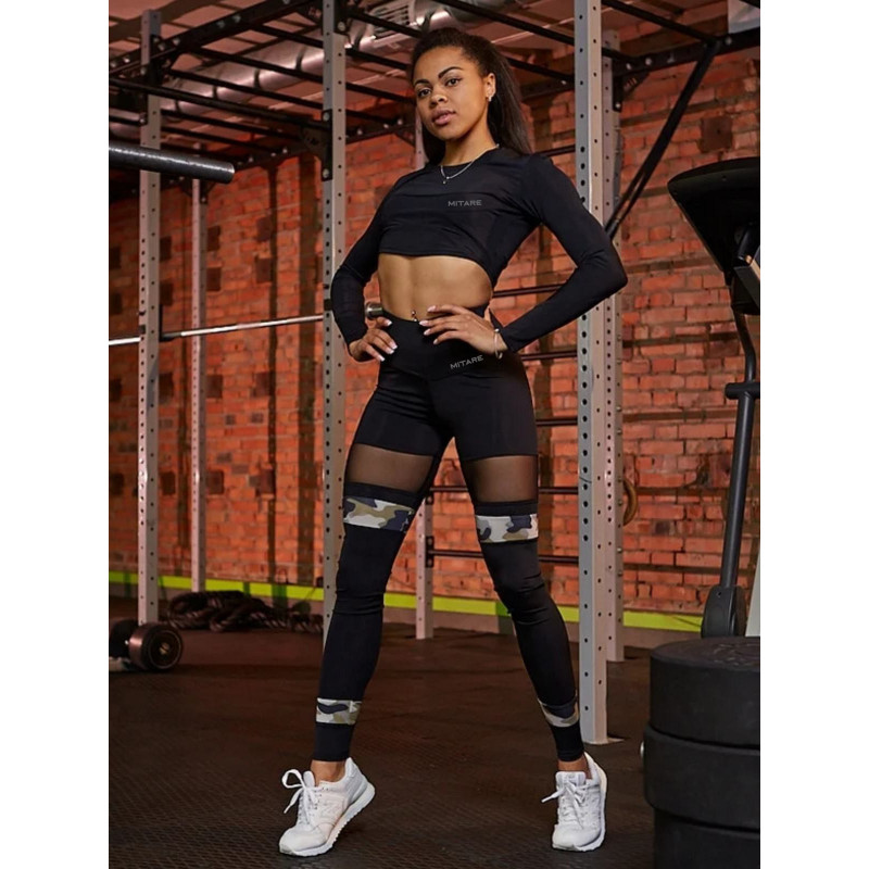 Crop Top manica lunga SWEET K026 nero MITARE