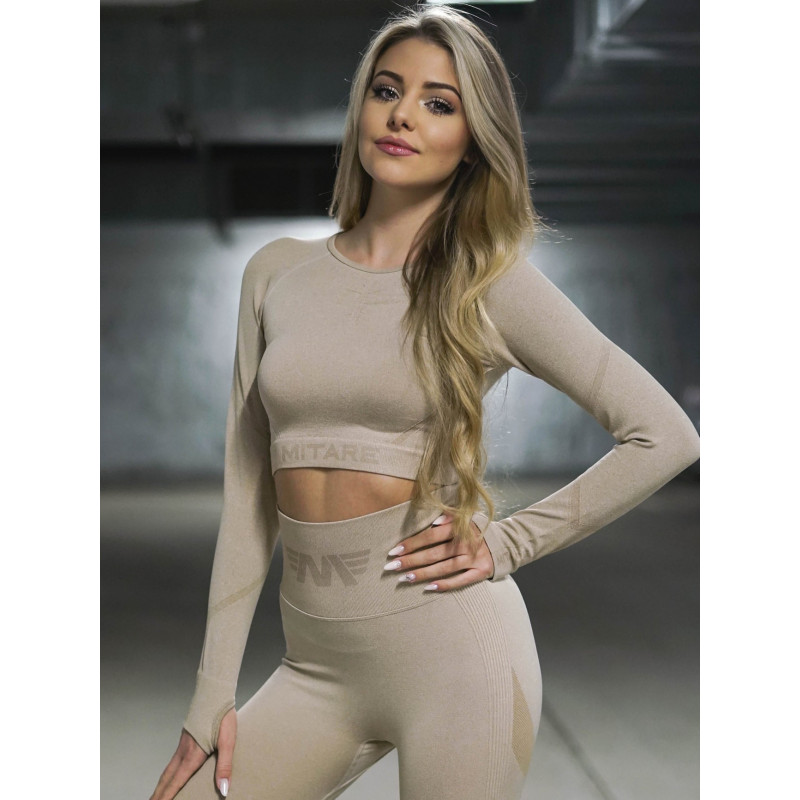 Top corto senza cuciture PUSH UP MAX K084 grigio scuro MITARE